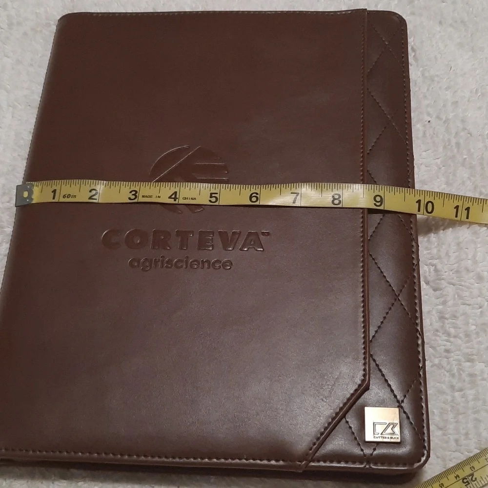 Corteva Brown Leather Portfolio